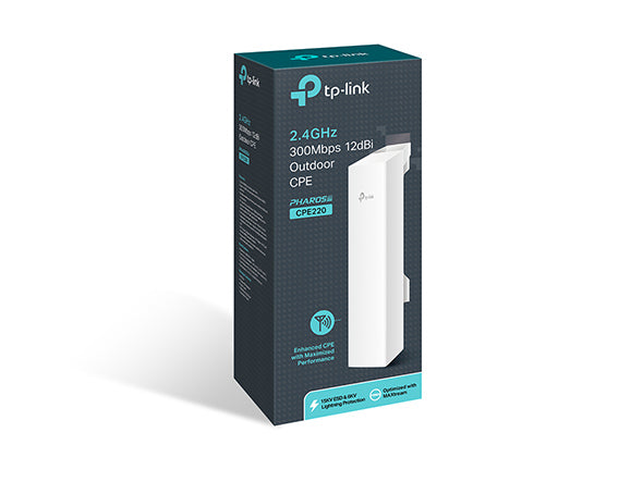 TP-Link CPE220 2.4GHz 300Mbps 12dBi Outdoor CPE - Outdoor Radio | Ver 3.0