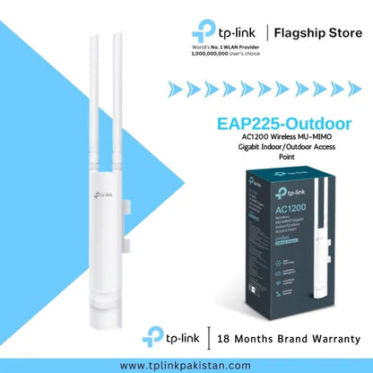TP-Link EAP225-Outdoor AC1200 Wireless MU-MIMO Gigabit Indoor/Outdoor Access Point