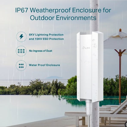 TP-Link Wi-Fi 6 Access Point EAP650-Outdoor AX3000 Outdoor WiFi 6 Access Point
