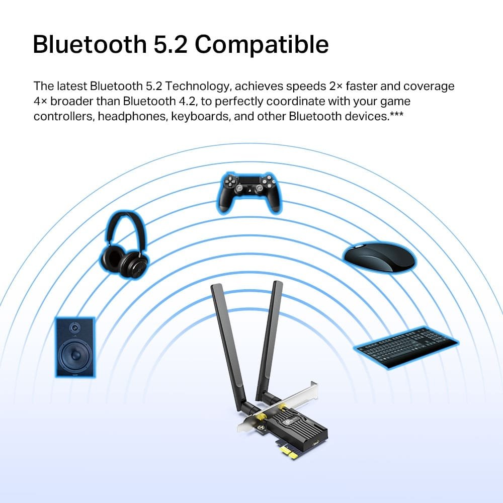 Archer TX55E AX3000 Wi-Fi 6 Bluetooth 5.2 PCIe Adapter