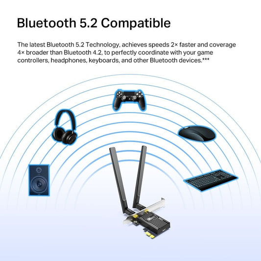 Archer TX55E AX3000 Wi-Fi 6 Bluetooth 5.2 PCIe Adapter